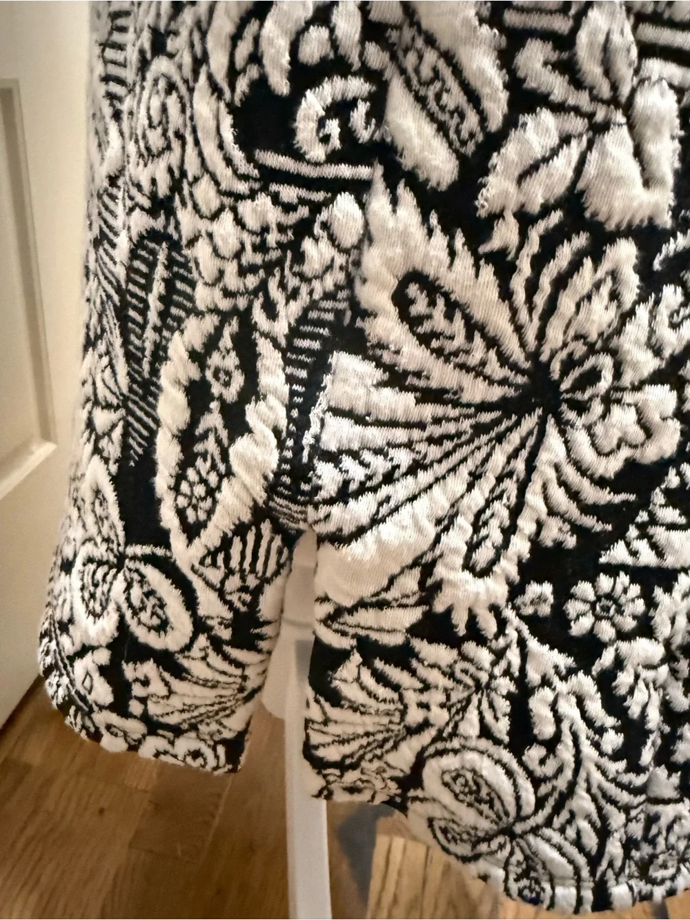Anthropologie. Jacquard Cut-Out Midi Dress. Black & White. Size Medium.